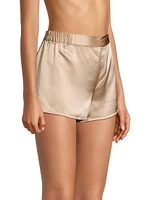 Elasticized Silk Shorts