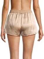 Elasticized Silk Shorts