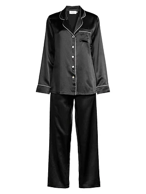 Fine Finishes Silk 2-Piece Pajama Set