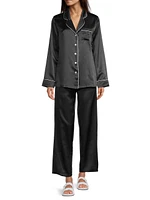 Fine Finishes Silk 2-Piece Pajama Set