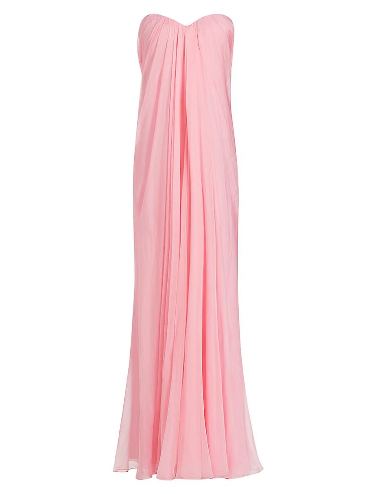 Silk Bustier Maxi Dress