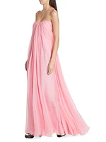 Silk Bustier Maxi Dress