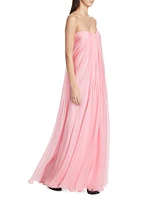 Silk Bustier Maxi Dress