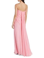 Silk Bustier Maxi Dress