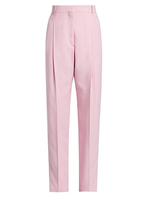 Leaf Crepe Pleated Trousers