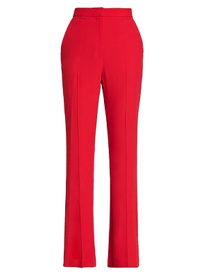 High-Rise Boot-Cut Trousers