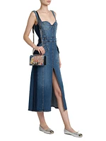 Denim Cotton-Blend Midi-Dress