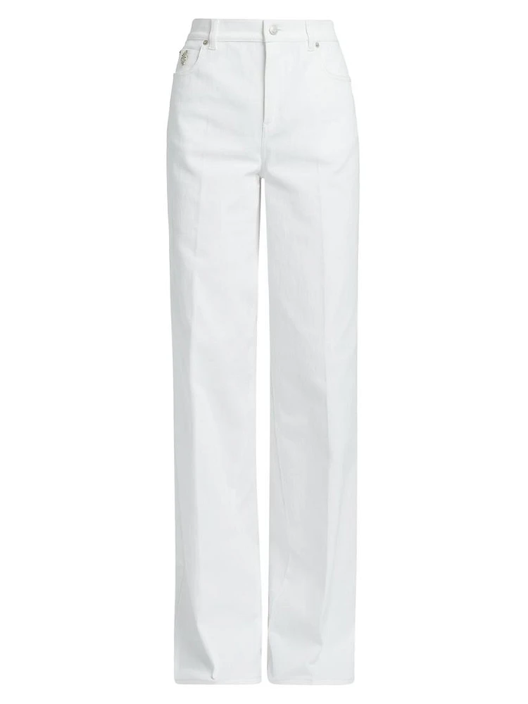 Straight-Leg Denim Trousers