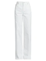 Straight-Leg Denim Trousers