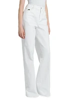 Straight-Leg Denim Trousers