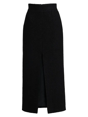 Wool Tweed Maxi Skirt