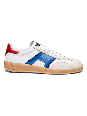 Colorblocked Leather Low-Top Sneakers