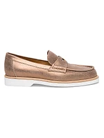 Gallery Metallic Suede Loafers