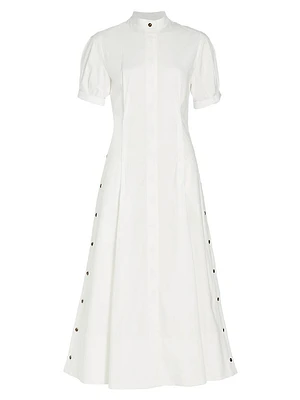 Poplin Cotton Midi Shirtdress