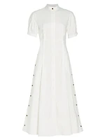 Poplin Cotton Midi Shirtdress