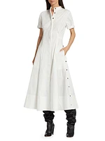 Poplin Cotton Midi Shirtdress