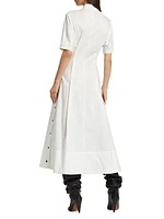 Poplin Cotton Midi Shirtdress