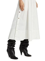 Poplin Cotton Midi Shirtdress