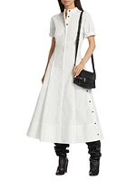 Poplin Cotton Midi Shirtdress