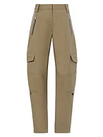 Straight-Leg Cotton-Blend Cargo Pants