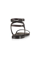 Viv Suede Ankle-Wrap Sandals