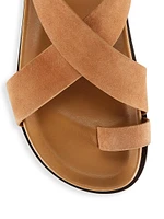 Jalen Buckled Suede Ankle-Wrap Sandals