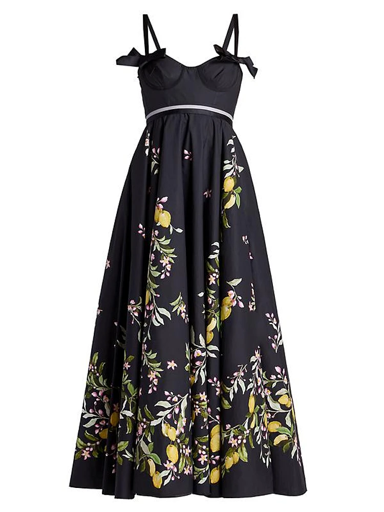 Floral Cotton Sleeveless Maxi-Dress