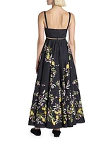 Floral Cotton Sleeveless Maxi-Dress