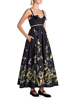 Floral Cotton Sleeveless Maxi-Dress