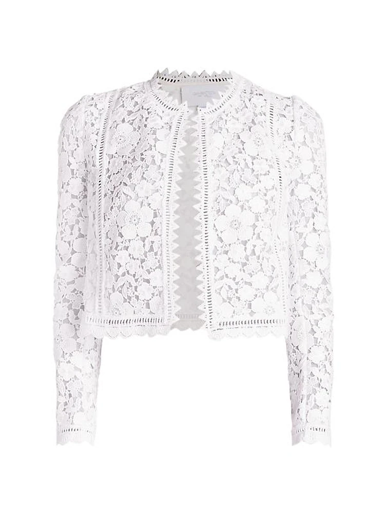 Cotton-Lace Crop Jacket