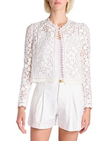 Cotton-Lace Crop Jacket