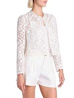 Cotton-Lace Crop Jacket