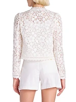 Cotton-Lace Crop Jacket