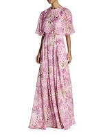 Floral Silk Maxi Dress