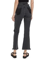 Straight-Leg Split-Hem Jeans