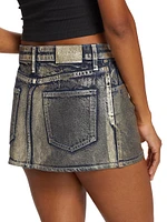 Metallic Foil Miniskirt