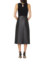 Lake Faux-Leather Midi-Dress