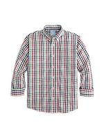 Little Boy's & Boy's Plaid Print Button-Up Shirt