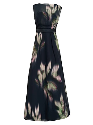 Tess Chiffon Leaf Gown