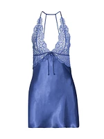 Love Story Lace-Trimmed Satin Chemise