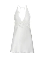 Love Story Lace-Trimmed Satin Chemise