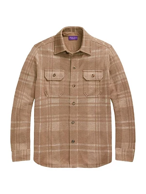 Birdseye Plaid Long-Sleeve Shirt