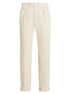 Cotton Corduroy Straight-Leg Pants