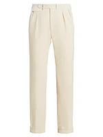 Cotton Corduroy Straight-Leg Pants