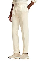 Cotton Corduroy Straight-Leg Pants