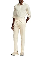 Cotton Corduroy Straight-Leg Pants