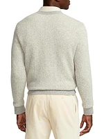 Herringbone Cashmere V-Neck Sweater