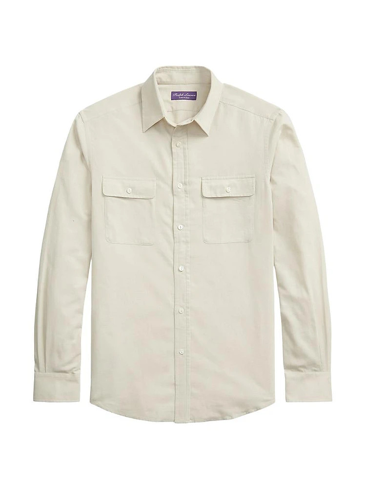 Wale Corduroy Cotton Long-Sleeve Shirt