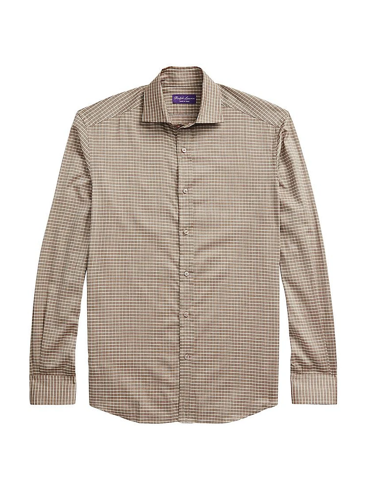 Plaid Cotton Long-Sleeve Shirt