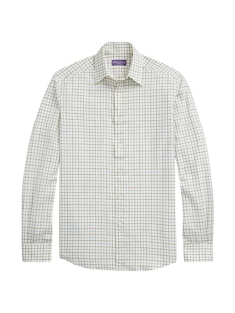 Plaid Cotton Long-Sleeve Shirt